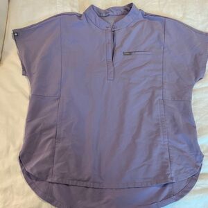 Figs Montez scrub top in lavender dew